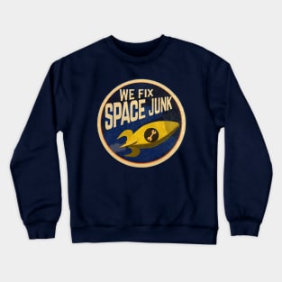 We Fix Space Junk Logo (round) Crewneck Sweatshirt